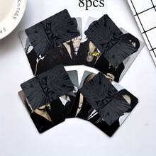 8pcs Photo Cards Set, LOMO Fansite Cards, Fan Collectibles, Music Lover Collectibles - Black - View 5