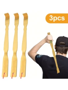 Back Scratcher, 3 Pieces Strong Sturdy Self-Massager Therapeutic Bamboo Wooden Back Scratchers For Scratching Itches, Best Gift For Pregnant Women And People Who Need Longer Hands. - 查看 12