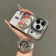 Funda para Teléfono - Funda para Teléfono Móvil con Diseños de Etiquetas "Hot Mom Sweetheart", Cubierta Metálica para Cámara, Impresión UV Magnética, Compatible con iPhone 17, 16, 15, 14, 13, 12 Pro Max /Pro/Plus Series, Regalos de Halloween, Navidad y Acción de Gracias para Amigos y Familiares - Negro - Ver 4