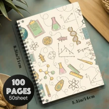 1 pieza Cuaderno espiral con ilustraciones biomédicas - 5.7"X8.3" Cuaderno de rayas universitarias, hecho de papel de alta calidad, conveniente para tomar notas, aprender y escribir creativamente - Ideal para estudiantes y profesionales - O - Ver 4