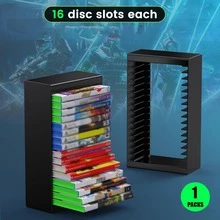 Giá đựng trò chơi điện tử, giá đỡ đĩa game 16 hoặc 32 khe, giá treo tường 2 tầng dành cho các hộp game P5 P4 P3, X-One, X Series X/S, SW và SW2, giá để bàn hoặc giá trưng bày trên sàn. - Xem 3