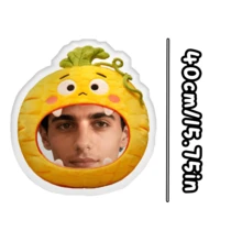 [Customized Product] 1pc Personalized Photo Pillow - 3D Printed Realistic Face And Body Design, Soft Home Decor Pillow, Ideal Gift For Family, Friends And Yourself, Christmas Gift, Thanksgiving Gift - Pineapple - View 10