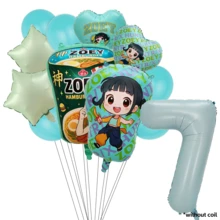 KPop Demon Hunters Green Cute Music Disco Cool Girl Children's Birthday Party Decorations Latex Number Balloon Set, Baby Christening Party Supplies, Gifts & Toys - Balloon Set - View 13