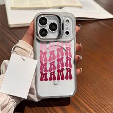 Funda para teléfono - Cubierta de cámara de metal con impresión UV magnética que presenta patrones de la etiqueta Pink Charm Hot Mom, diseñada para las series  17, 16, 15, 14, 13, 12 Pro Max/Pro/Plus.Perfectos como regalos para amigos y familiares durante Halloween y Navidad. - Negro - Ver 3