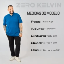 Men's Plus Size Polo Shirt Zero Kelvin Premium Piqué Elastane, Non-Cutting, Comfortable And Perfect Fit, Breathable, Elegant Casual Style, Large Sizes G1 G2 G3 G4 G5 - 藍色 - 查看 7