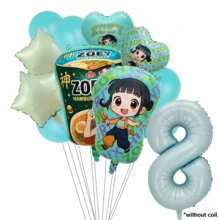 KPop Demon Hunters Green Cute Music Disco Cool Girl Children's Birthday Party Decorations Latex Number Balloon Set, Baby Christening Party Supplies, Gifts & Toys - Balloon Set - View 11