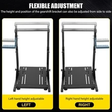 Foldable Steering Wheel Stand Height Adjustable Racing Wheel Stand With Left/Right Gear Shifter Mount And Adjustable Pedal Plate, Heavy Duty Simulator Cockpit Stand For Most Racing Wheels And Pedals For Home Gaming Racing Enthusiasts - 查看 9