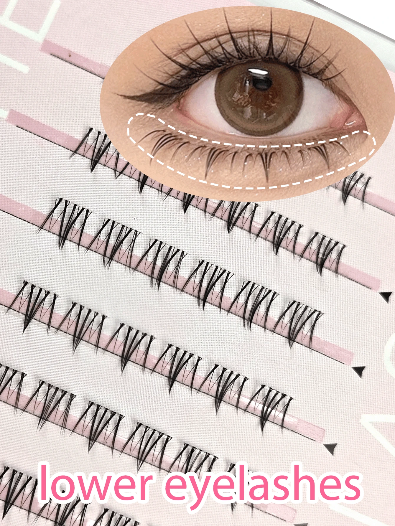 36 racimos de pestañas inferiores naturales y suaves, pestañas individuales en racimos para principiantes, reutilizables sin pegamento, herramienta de maquillaje para pestañas postizas inferiores para principiantes, maquillaje coreano y japonés adecuado para uso diario