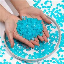 500pcs Glow In The Dark Blue Stones, Luminous Pebbles For Aquarium, Pathway, Backyard, Garden, Lawn - Multicolor - View 2