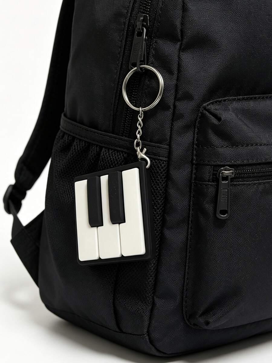 1 móc khóa hình đàn piano, bàn phím cơ 5 phím, charm treo túi xách, đồ trang trí mini để bàn hình bàn phím piano - Nhiều màu - Xem 1