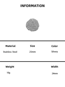 5PCS Stainless Steel Textured Hammered Charms, Heart & Circle Pendants For Necklaces Bracelets, Tarnish Resistant, Jewelry Making Supplies - Hammer Marks - View 13