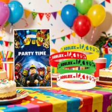 ROBLOX 14件套生日派对礼盒套装，派对用品，礼盒，游戏主题礼品袋，生日派对回礼袋 - 羅布樂思 男生 禮物袋 B款 手圈 - 查看 6