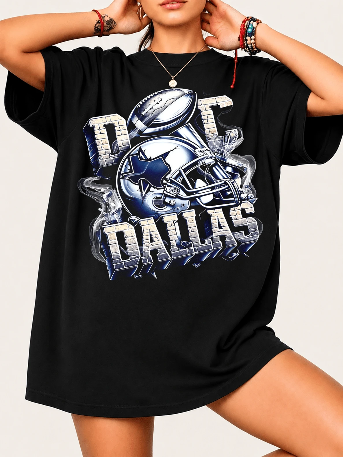 T-shirt da collezione Dallas8Cowboys per i tifosi della , idea regalo per gli appassionati di football americano, t-shirt unisex 100% cotone. - nero - Visualizzare 1