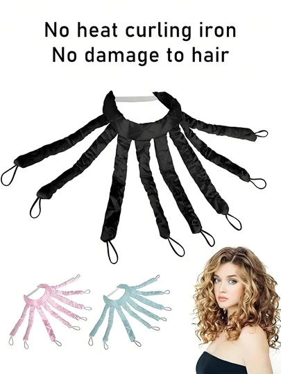 1pc Heating Free Curling Stick, Headband Curling Iron And Hot Curling Iron,Hair Styling Styling Tool Set, No Heat Curling Tools, Adjustable Strap Overnight Convenient Hair Care Tool, Sponge Curling Stick, Sleep Hair Care Tool, Women's Foam Curling Stick, Curler, Back To School Necessities, Travel And Vacation Necessities