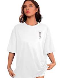 Crown And Clover Symbol Representing Feminine Power, Wisdom, And Luck, Inspiring Confidence And Modern Elegance In Every Movement. Comfortable Casual Women's T-Shirt For Everyday Wear. - 白色 - 查看 8
