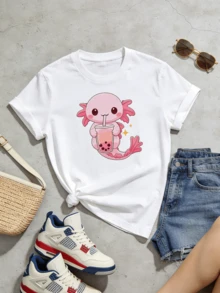 Women T-Shirts - 白色 - 查看 5