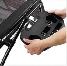 Soporte para bebidas, tumbona, bandeja para silla, soporte para vasos, silla de gravedad cero, soporte para vasos con ranura para teléfono móvil y bandeja para aperitivos, soporte para botellas8433897000181 - Negro - Ver 4