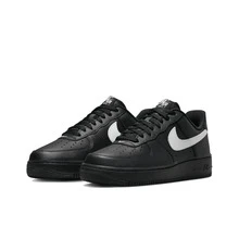 Nike Men's Air Force 1 '07 Sneaker - Black and White - View 4