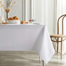 1/3 Paquete de Mantel Desechable de Plástico Blanco, Mantel Rectangular Desechable Blanco Ligero Adecuado para Fiestas, Cumpleaños, Bodas, Picnics, Decoración de Mesa de Cocina y Comedor en el Hogar - B - Ver 7