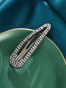 Bộ 2/3/4 kẹp tóc đính đá thời trang nữ, kẹp tóc BB dễ thương, kẹp tóc một hàng lấp lánh, phụ kiện tóc, đồ dùng học sinh, du lịch, sinh nhật - Nhiều màu - Xem 4