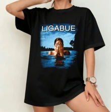 Ligabue Retro Album Cover T-Shirt | Gender-Neutral Oversized Italian Rock Fan Shirt Black - Black - View 11