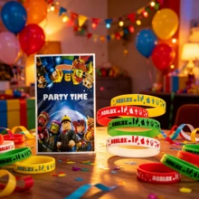 ROBLOX 14件套生日派对礼盒套装，派对用品，礼盒，游戏主题礼品袋，生日派对回礼袋 - 羅布樂思 男生 禮物袋 B款 手圈 - 查看 2