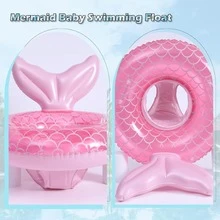Phao bơi cho bé, phao hơi có tay cầm và chỗ ngồi, phao bơi quanh eo cho trẻ em, đồ chơi tắm bồn, tiệc bãi biển cho trẻ em, phao bơi cho trẻ sơ sinh. - Hồng - Xem 4