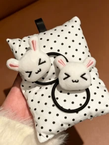 4件裝新款可愛毛絨兔子髮箍，適合蘿莉塔風格女性作為髮飾或飾品，日系可愛兔子髮夾，適用馬尾，活力女孩髮飾，動漫髮夾，旅行日常髮型配件，夏季女性髮飾，髮箍，女性沙灘髮飾，女性配件 - 彩色 - 查看 9