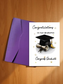 Tarjeta de felicitación única para celebrar la graduación y sobre - Regalo perfecto para amigos y familiares - Diseño de dibujos animados - Temas inspiradores - Adecuado para estudiantes universitarios y de secundaria - A - Ver 22