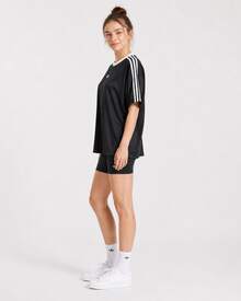 adidas originals ADICOLOR系列 JACQUARD JERSEY 圓領時尚柔軟套頭短袖T卹 男女同款 黑色 - 黑色 - 查看 7