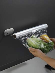 Kitchen Paper Towel Holder/Rag Rack/Toilet Paper Roll Holder/Cling Wrap Wall Mount/Storage Shelf, Wall-Mounted - View 3