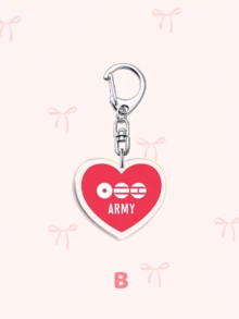 1個/7個 紅色與白色 ARMY 壓克力鑰匙圈，ARIRANG Love Song 吊飾，K-Pop 粉絲包包與手機裝飾禮物 - 彩色 - 查看 3