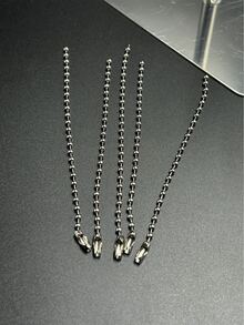 Dây chuyền hạt bạc đồng sắt dài 3,9 inch, 5 chiếc/gói, dây chuyền hạt mạ, phụ kiện trang sức DIY cho ngành đồ chơi. - chuỗi mở - Xem 2