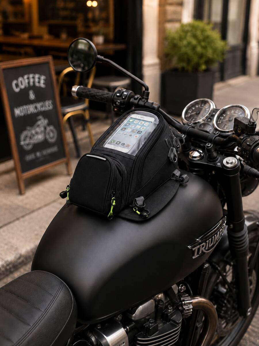 Magnetic Motorcycle Tank Bag, Universal Motorcycle Storage Bag, Waterproof Design, Dedicated Phone Pocket, Sturdy And Secure, Capacity Meets Travel Needs, Suitable For Motorcycle Commuting | Motorcycle Accessories