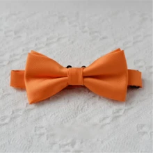 1 chiếc nơ cổ nam thời trang, bóng bẩy, màu trơn, thích hợp cho đám cưới, lễ kỷ niệm và các bữa tiệc hàng ngày. - Màu Cam cháy - Xem 4