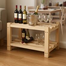 Two-Tier Wooden Shoe Rack Organizer For Multipurpose Use - 查看 3