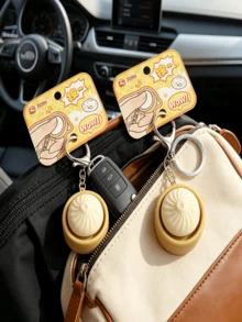 1pc Summer Fun Realistic Dim Sum Button Keychain ASMR Click Sound Accessory, Can Decorate Car Keys, Backpack, School Bag, Office, Christmas, Halloween, Cute And Funny, Teacher's Day Gift, Jewelry, Clothing, Backpack Accessory, Friend Gift - Multicolor - View 5
