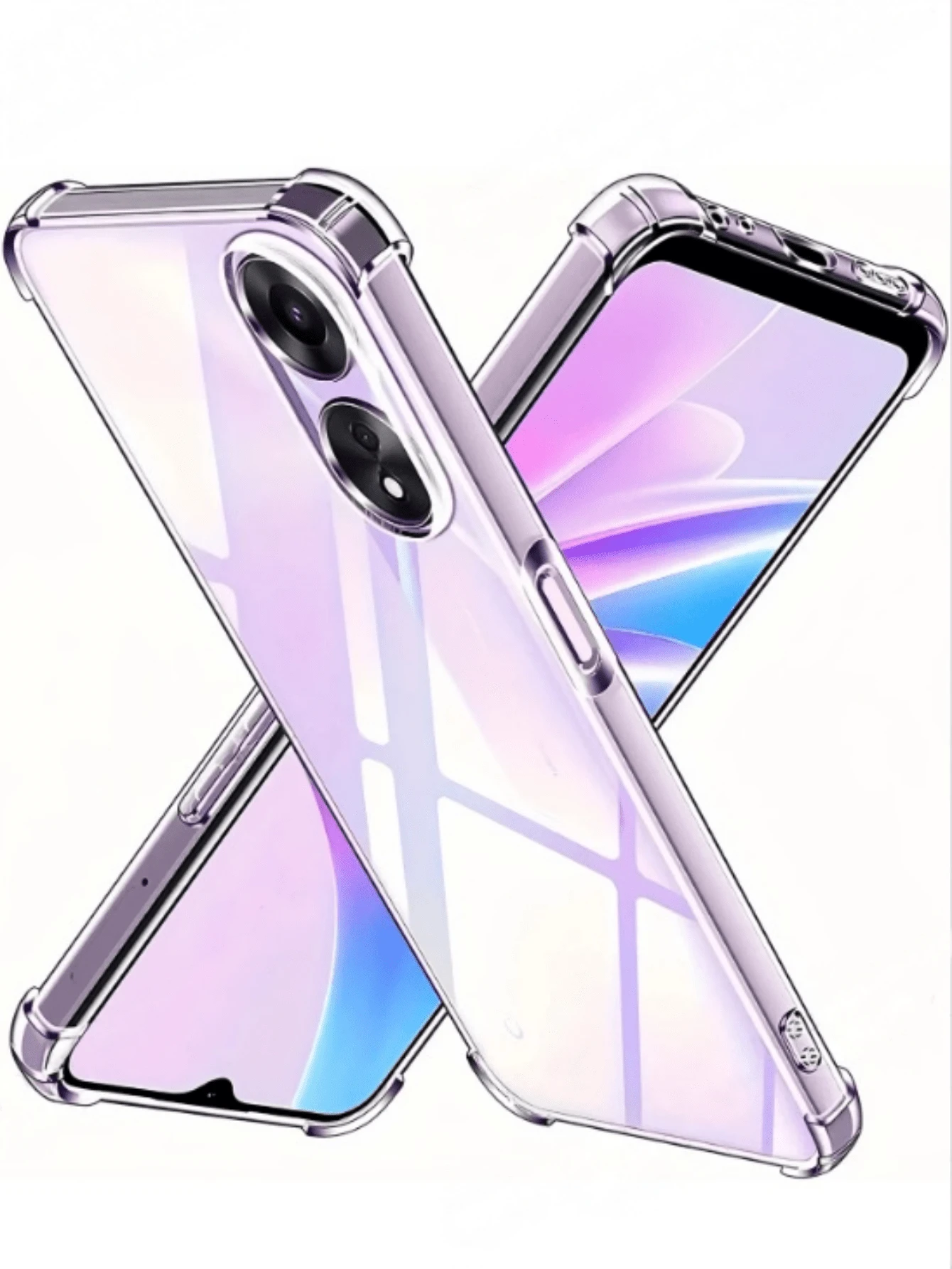 CteGlodrix Transparent Four-Corner Anti-Drop Protective Case, Suitable For OnePlus Series Phones, Transparent Four-Corner Anti-Drop Phone Case, Phone Protective Cover, Phone Shell, Phone Case, Anti-Drop Phone Case, Transparent Phone Case, Minimalist Phone Case, Solid Color Phone Case, Transparent Phone Case, TPU Anti-Drop Phone Case (Military-Grade Anti-Drop), Waterproof, Shockproof, Scratch-Resistant - Transparent Shell - View 1