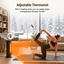 (Special Summer Price)Indoor Heater, Portable Heater, 2000W PTC Electric Heater, 3 Mode Settings, 9-Hour Timer, 80° Oscillation, Automatic Shutdown When Tipped Over, Overheat Protection, Suitable For Offices, Rooms, Garages, Personal Table Heater - 美規B型插(110-127V) - 查看 2