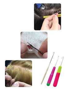 3pcs Crochet Hook Tool Set, 2mm-3mm-5mm, Suitable For Hair Extensions, Dreadlocks And Yarn Repair, Ideal For Professional Knitters, Hairstylists And Advanced Crafters - Tongue Crochet - View 5