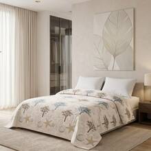 Made In Turkey | Single Size Pique Bedspread, 100% Cotton, Breathable Lightweight Weave, Soft Touch, Suitable For All Seasons - Creamy White - View 4