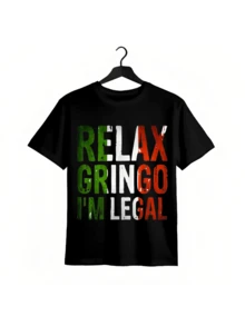 100% Cotton Grey T-Shirt for all – i'm Legal, Short Sleeve with a Fun Twist - Preto - Ver 1