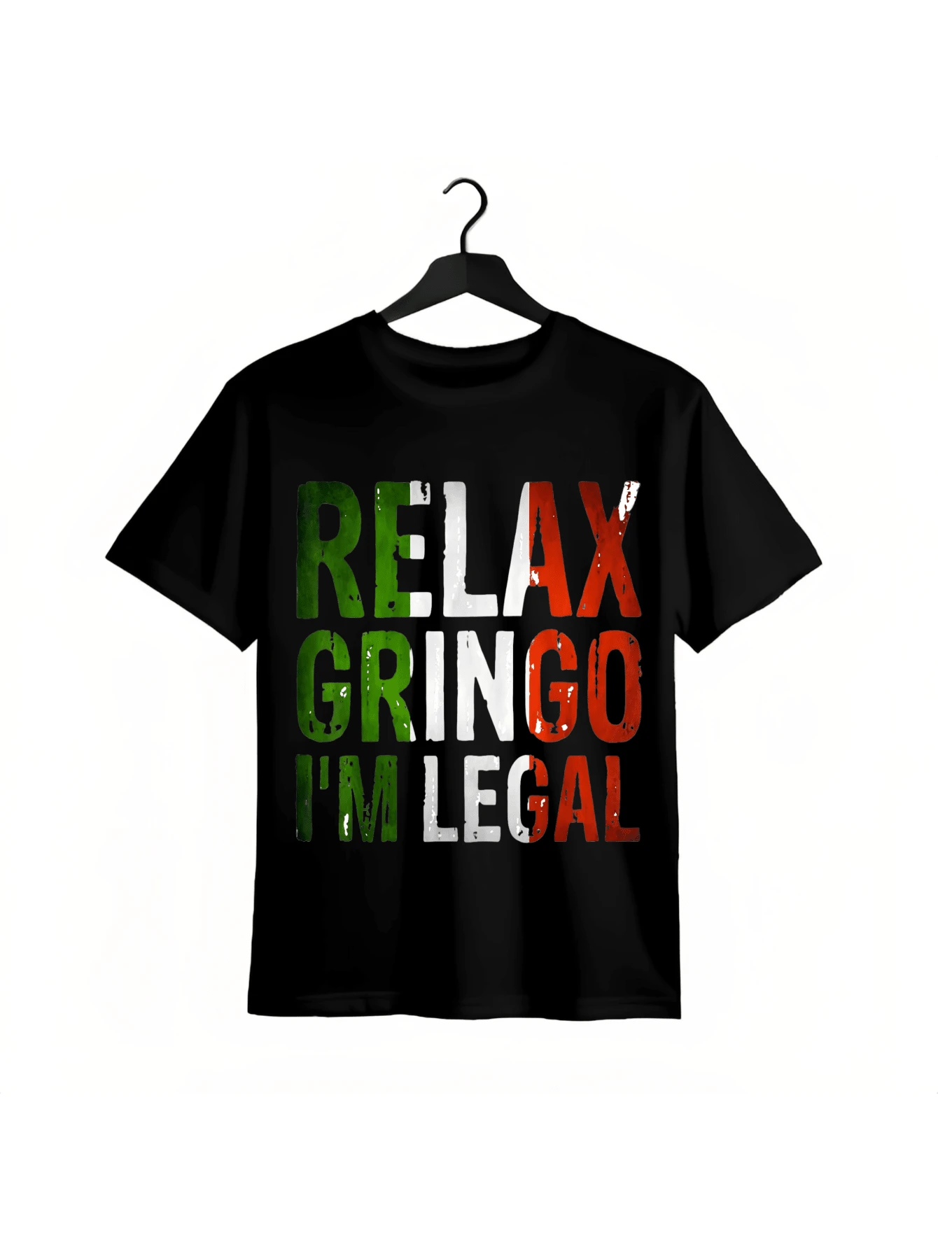 100% Cotton Grey T-Shirt for all – i'm Legal, Short Sleeve with a Fun Twist - Preto - Ver 1