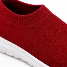 Tênis Meia Feminino Slip On Vinho Leve Confortável Do 34 ao 39 Promoção - Vermelho - Visão 5