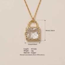 1 chiếc dây chuyền mặt hình cỏ bốn lá và ngôi sao năm cánh thời trang, mạ vàng 18K, đính đá Zirconia, chống thấm nước và mồ hôi, tôn lên vẻ quyến rũ nữ tính, trang sức dành cho nữ. - Nhiều màu - Xem 7