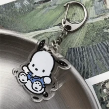 SANRIO 三丽鸥 Pochacco 钥匙扣挂件（1个），可爱动漫汽车挂件，送给动漫迷和朋友的完美礼物，适合作为情人节礼物、生日礼物、婚礼礼物、母亲节礼物、旅行配件。 - 彩色 - 查看 9
