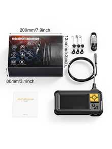 Camera nội soi kỹ thuật số IPS 4.3" 1080P, camera kiểm tra độ nét cao hai ống kính cấp công nghiệp với 8 đèn LED và cáp bán cứng 1.5m, chống nước IP67, dùng cầm tay để kiểm tra đường ống thoát nước. - A - Xem 12