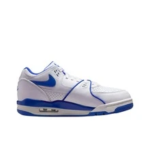 Nike Air Flight 89 Hyper Royal：舒适、多功能、防滑、耐用的低帮篮球鞋，白色和蓝色。 - 白色 - 查看 2