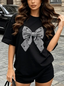 Women T-Shirts - Black - View 4