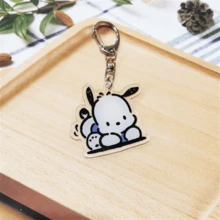 SANRIO 三丽鸥 Pochacco 钥匙扣挂件（1个），可爱动漫汽车挂件，送给动漫迷和朋友的完美礼物，适合作为情人节礼物、生日礼物、婚礼礼物、母亲节礼物、旅行配件。 - 彩色 - 查看 7
